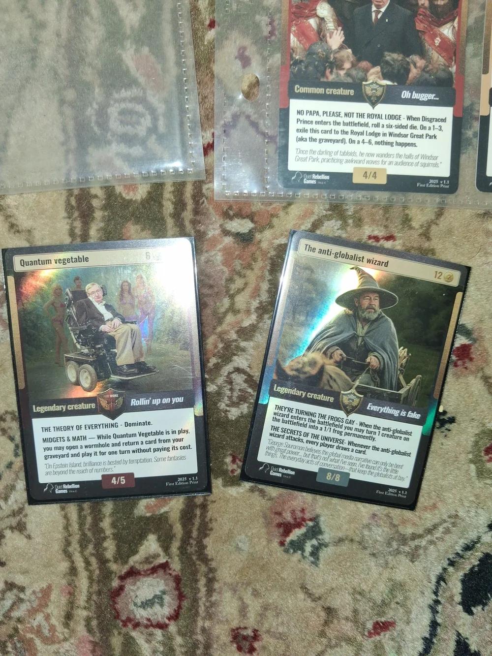 1st Edition Epstien Files Booster Cards + Holos